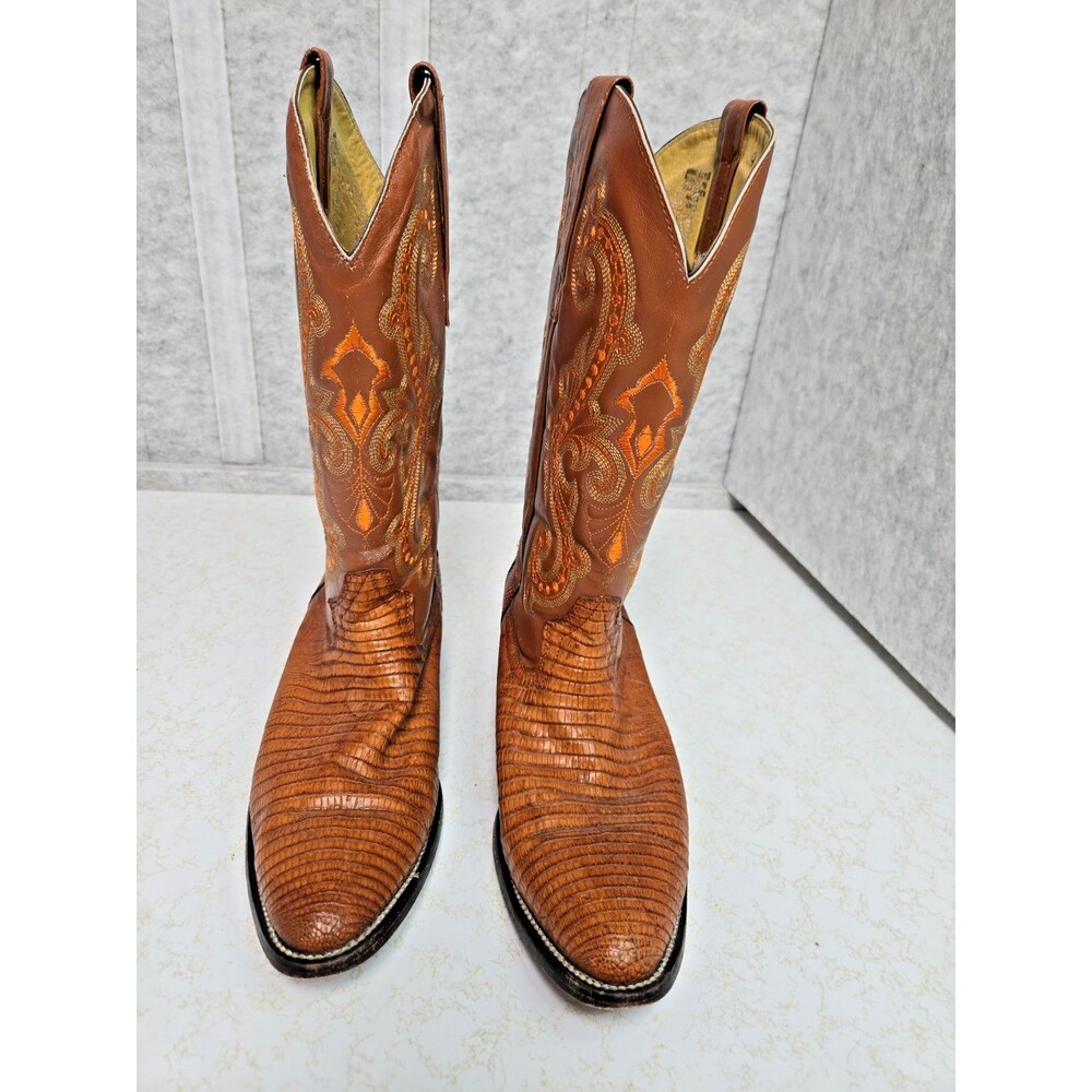 Circle G Corral Men’s Brown Exotic Lizard Skin Pull-on Western Boots Sz. 9EE